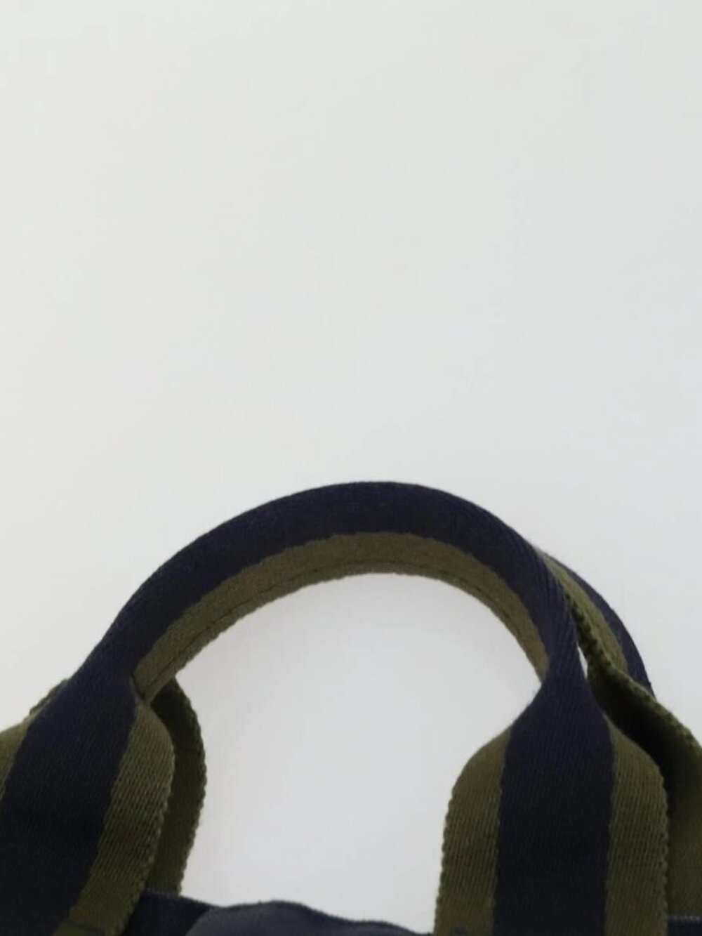 HERMES Fourre Tout Hand Bag Canvas 2 Set Gray Navy - Picture 7 of 16